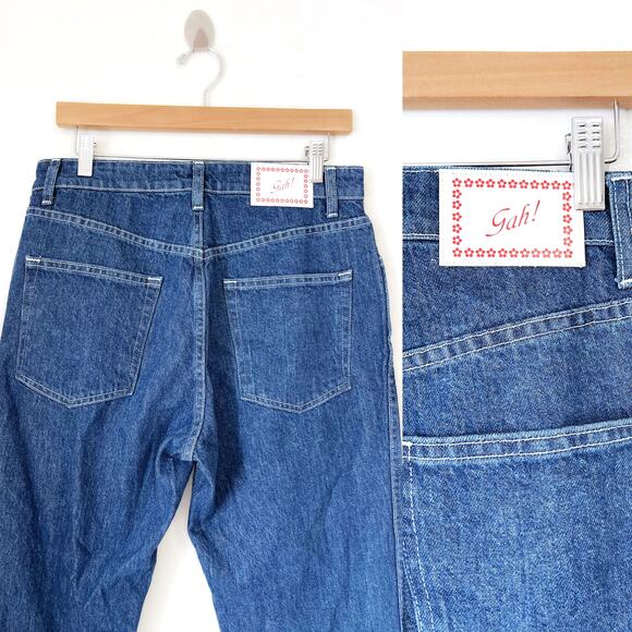 LISA SAYS GAH NWT Ellis Side Slits Low Rise Jean in Stonewash Indigo Size 10 - Picture 7 of 14